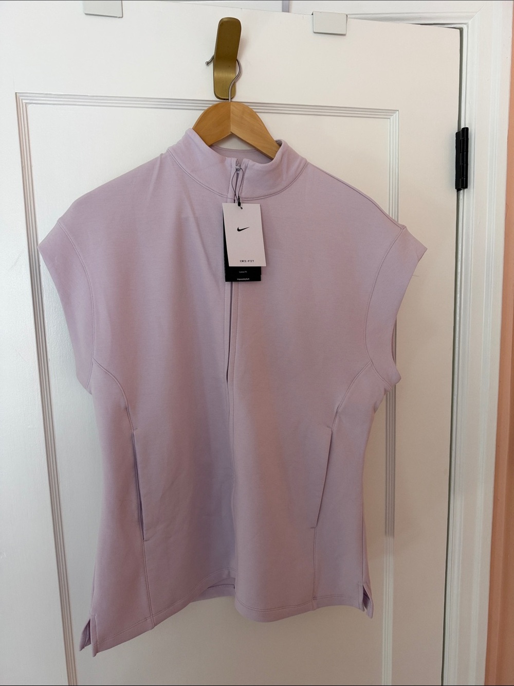 Nike 24.7 Lavender Sleeveless Half-Zip Women’s Top